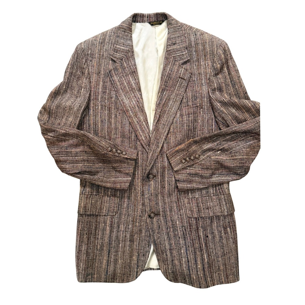 Vintage Britches of Georgetowne 40R Donegal Tweed Blazer Sport‎ Coat USA Made